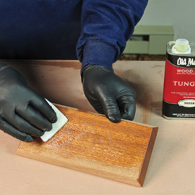 Picture of Tung Oil Being Applied